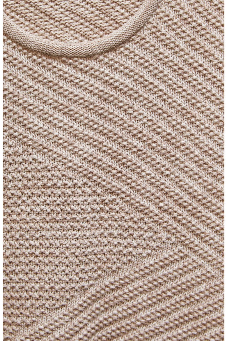 Angled Rib Crochet Vest, Alternate, color, Oat Marl