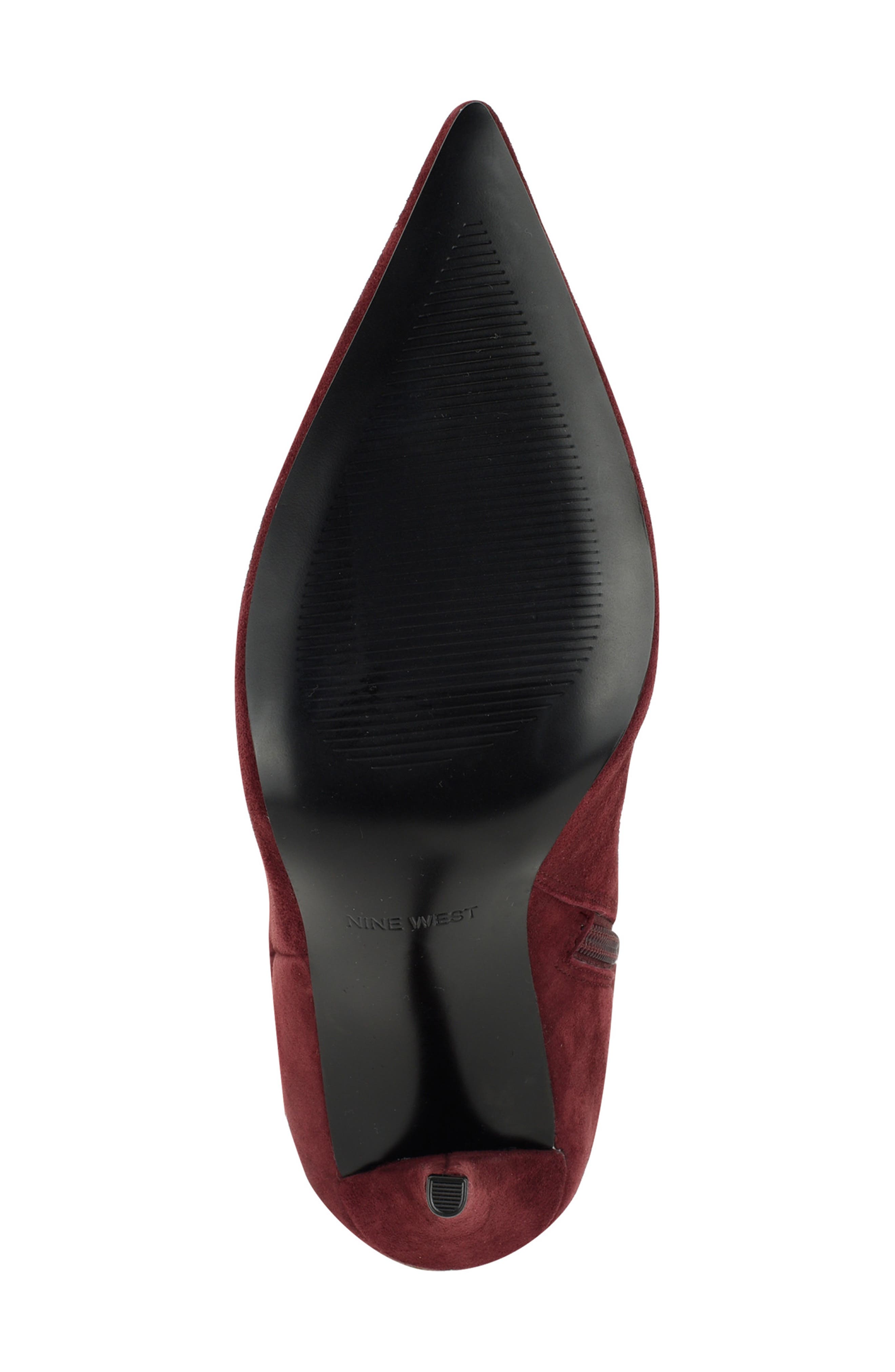 Cherri Faux Leather Knee High Boot, Alternate, color, DARK RED