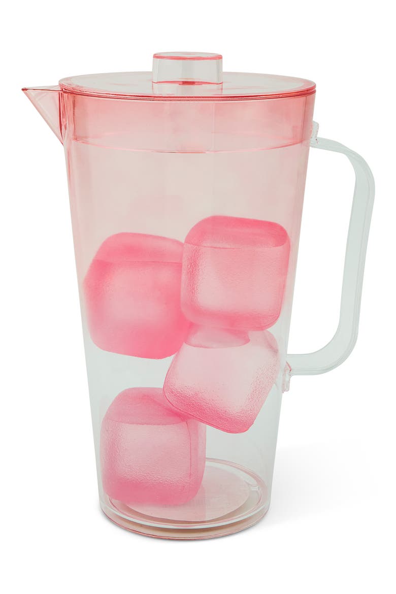 Pitcher & Ice Cube Set, Alternate, color, PINK