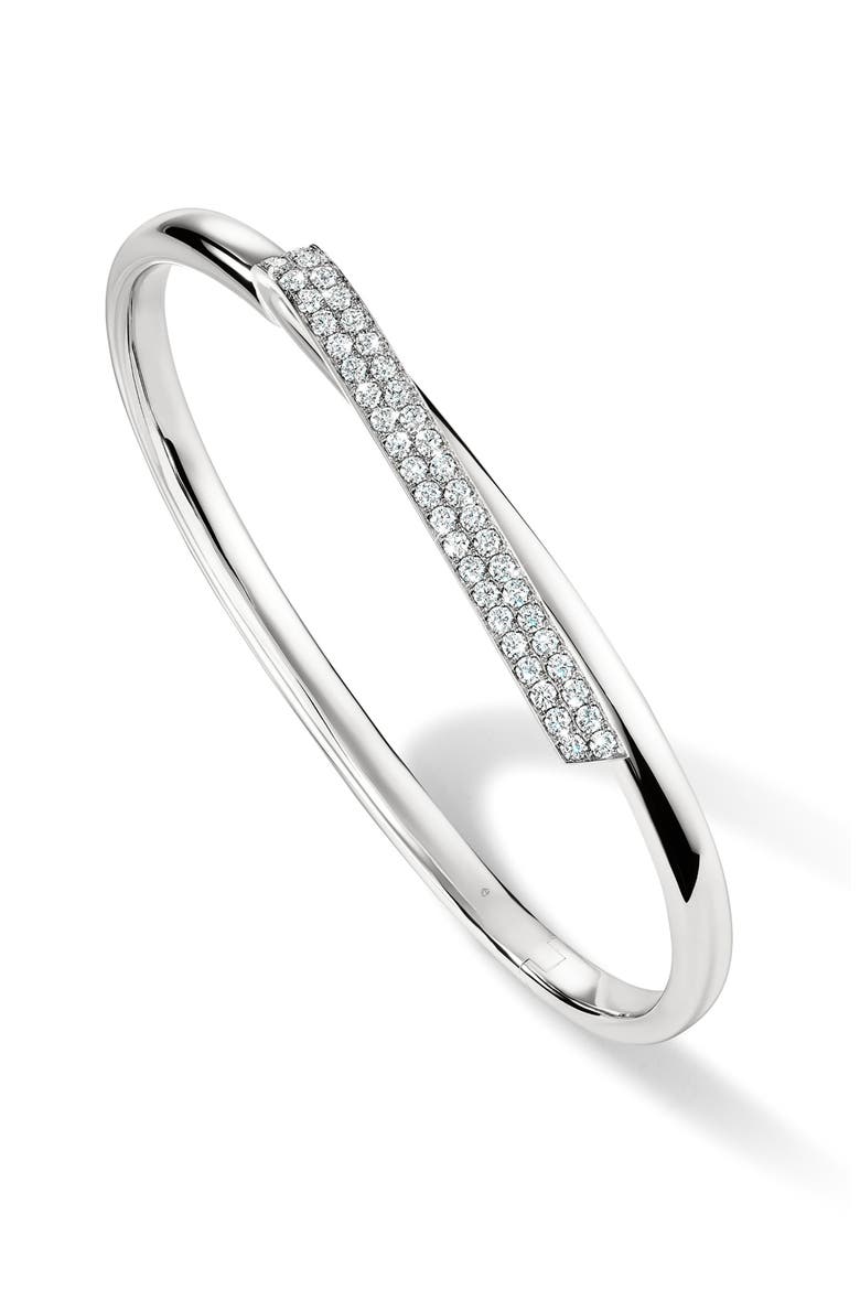 INSIDE/OUT 18K Gold Diamond Flip Bangle, 0.80ct., Alternate, color, WHITE GOLD