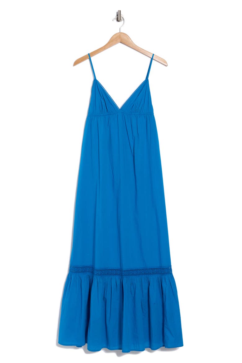 Cotton Maxi Dress, Alternate, color, BLUE EMPIRE