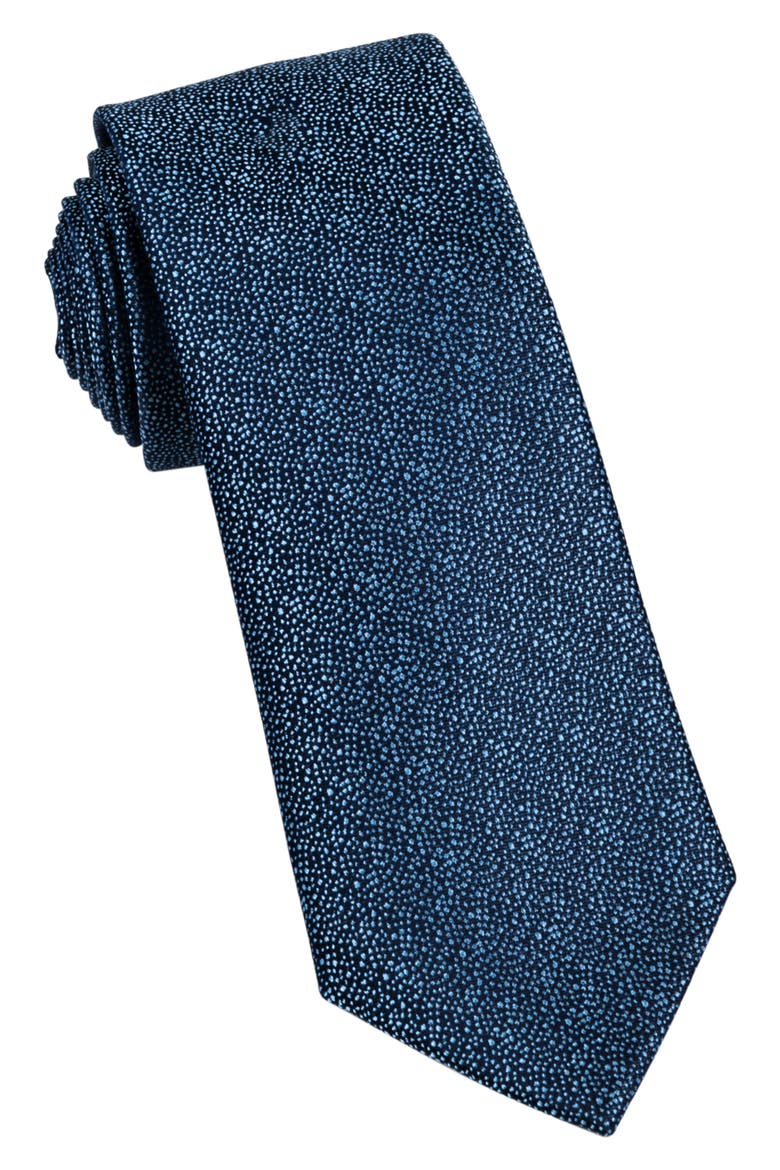 Textured Silk Tie, Main, color, BLUE