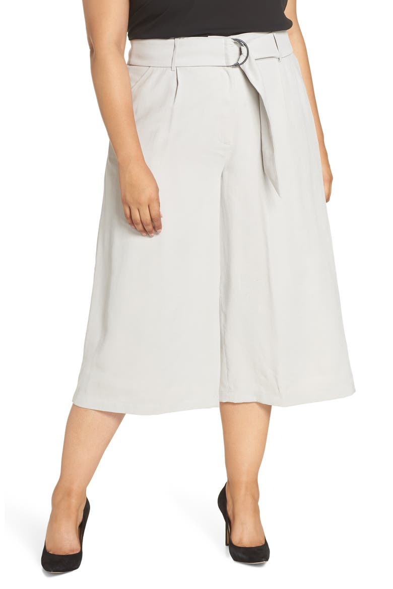 D-Ring Crop Pants, Alternate, color, GREY MICRO