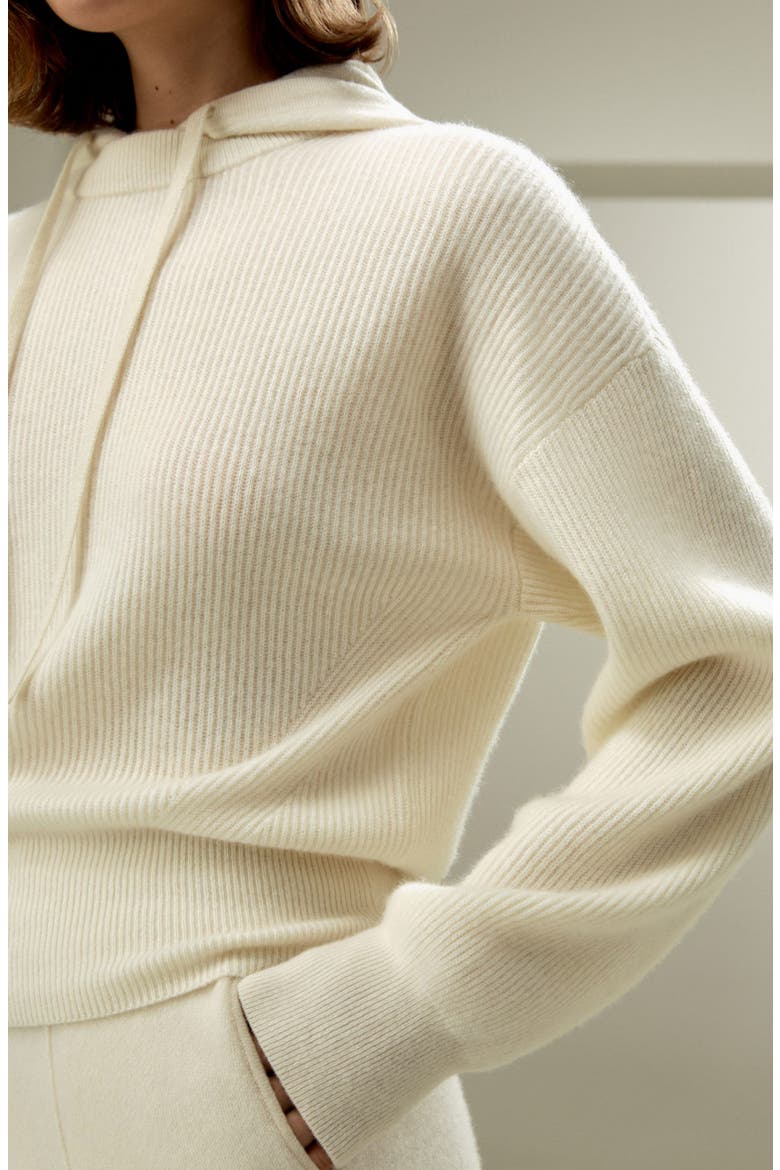 Women's Eshe 2-in-1 Cashmere Detachable Hoodie, Alternate, color, White