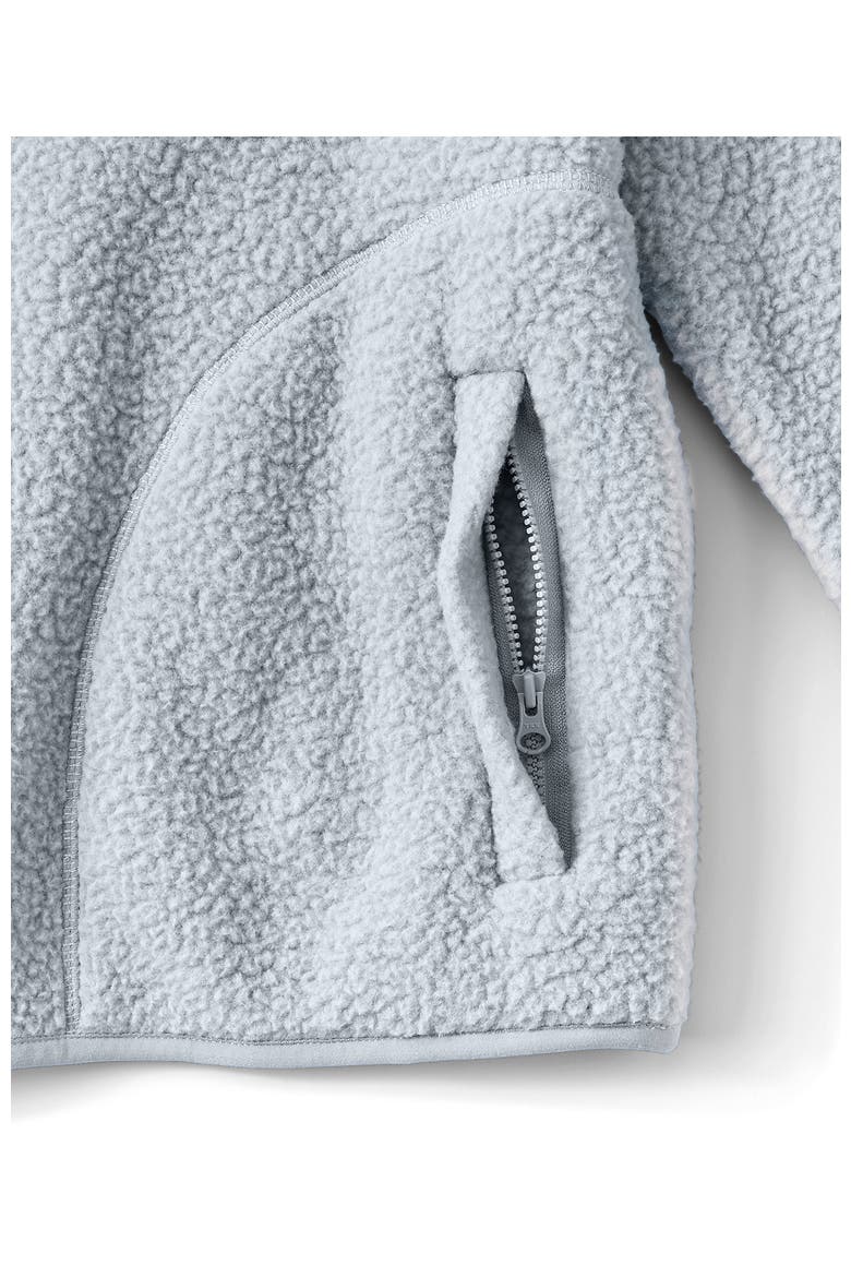Half Zip Cozy High Pile Fleece Pullover, Alternate, color, Pale Gray