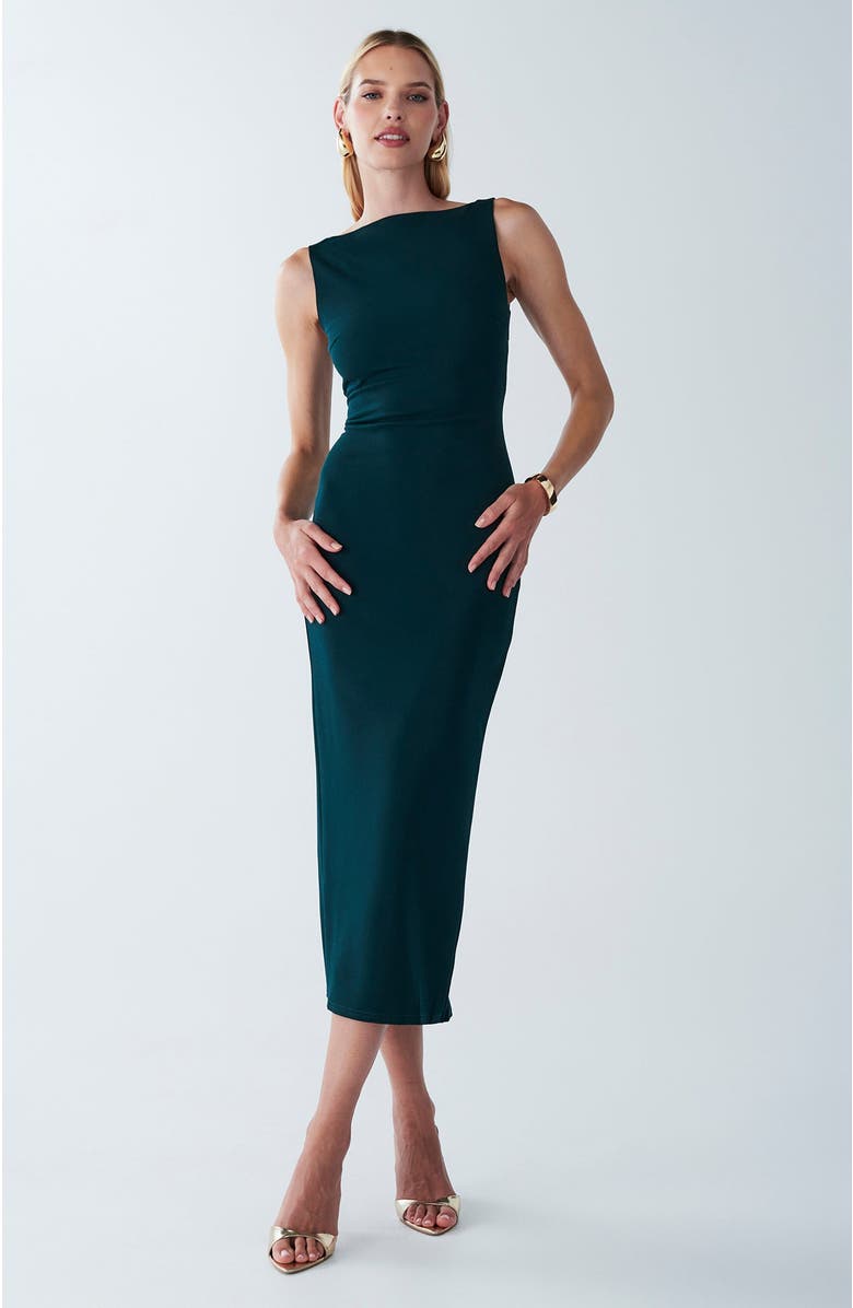 BWLDR Shian Midi Dress, Alternate, color, Emerald