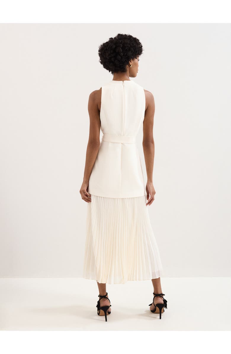 Phase Eight Pia Pleated Midi Dress, Alternate, color, Ivory