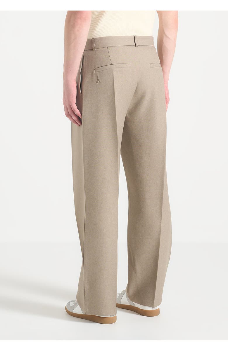 Manière De Voir Louis Relaxed Fit Belted Tailored Trousers, Alternate, color, Beige