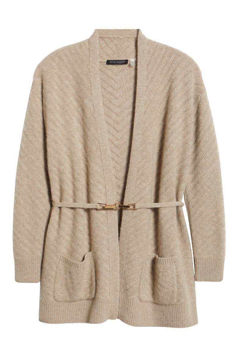 The Diane Cashmere Open Front Cardigan, Alternate, color, BEIGE HEATHER