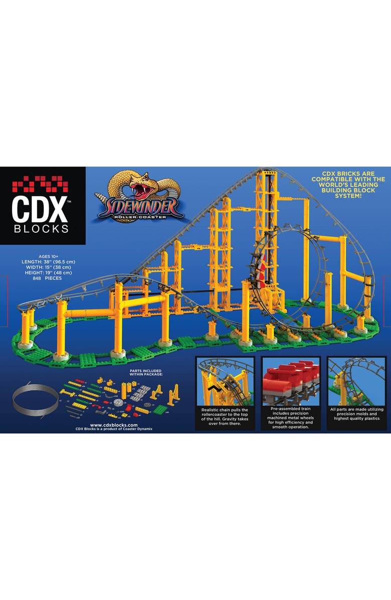 CDX Blocks Sidewinder 848 Pieces, Building Brick Set, Alternate, color, Multicolored