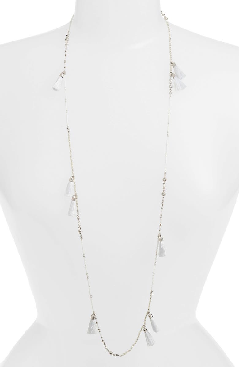 Kendra Scott Augusta Tassel Necklace, Main, color, 