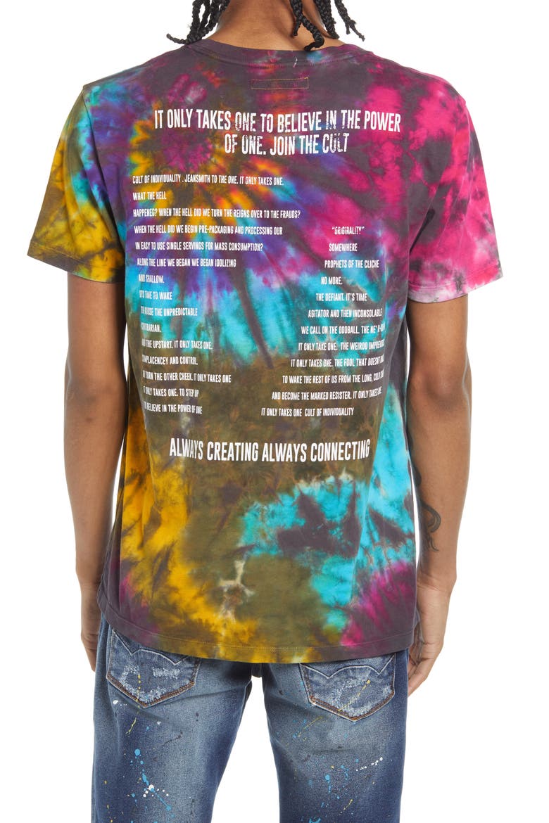 Men's Tie Dye Graphic Tee, Alternate, color, TIE DYE RAINBOW