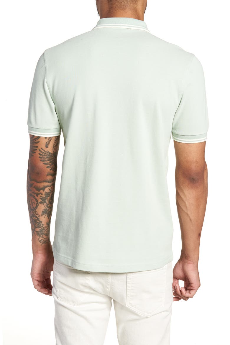 Extra Trim Fit Twin Tipped Piqué Polo, Alternate, color, NIGHTGREEN/ SNWHT