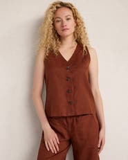 Haven Well Within Linen Blend Dobby Sleeveless Vest