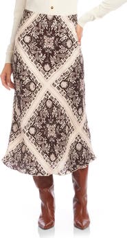 FIFTEEN TWENTY Mia Print Midi Skirt