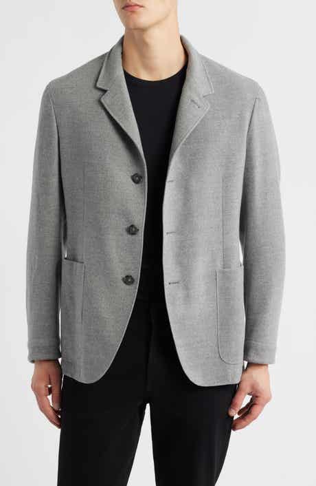 Nuvola Regular Fit Heathered Grey Felted Wool Sport Coat