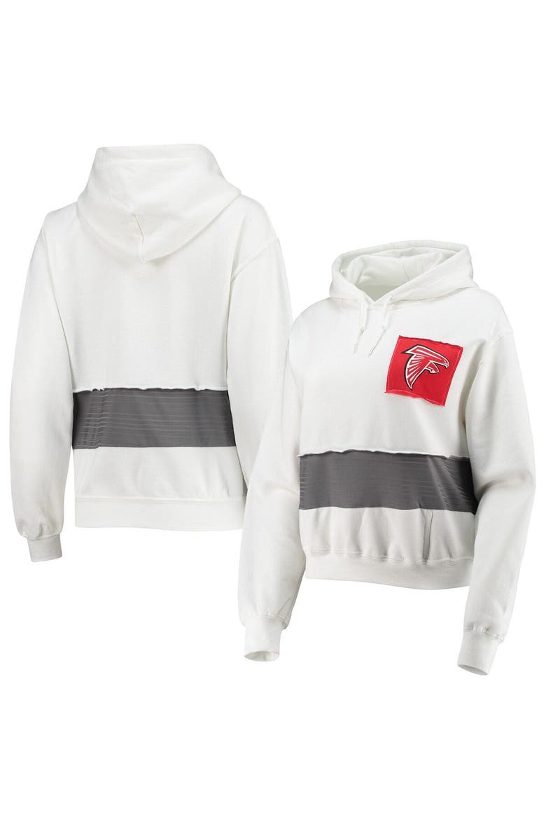 Women's Refried Apparel White Atlanta Falcons Sustainable Crop Dolman Pullover Hoodie, Main, color, White