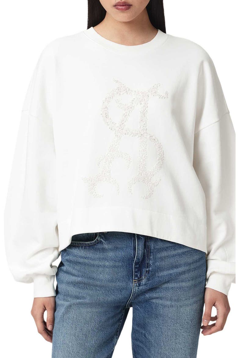 Reflex Lila Graphic Sweatshirt, Main, color, OPTIC WHITE