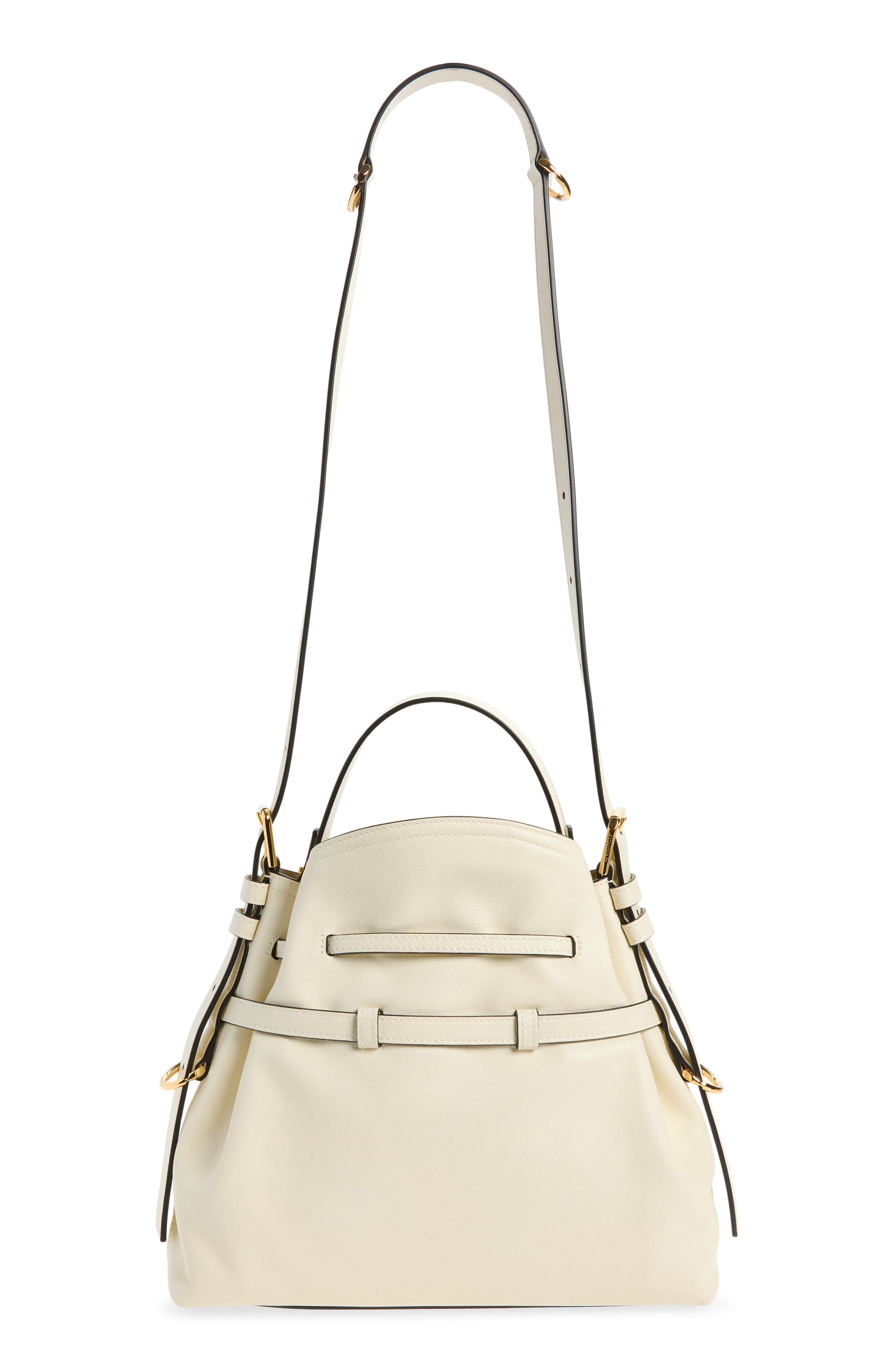 Small Voyou Leather Bucket Bag, Alternate, color, IVORY