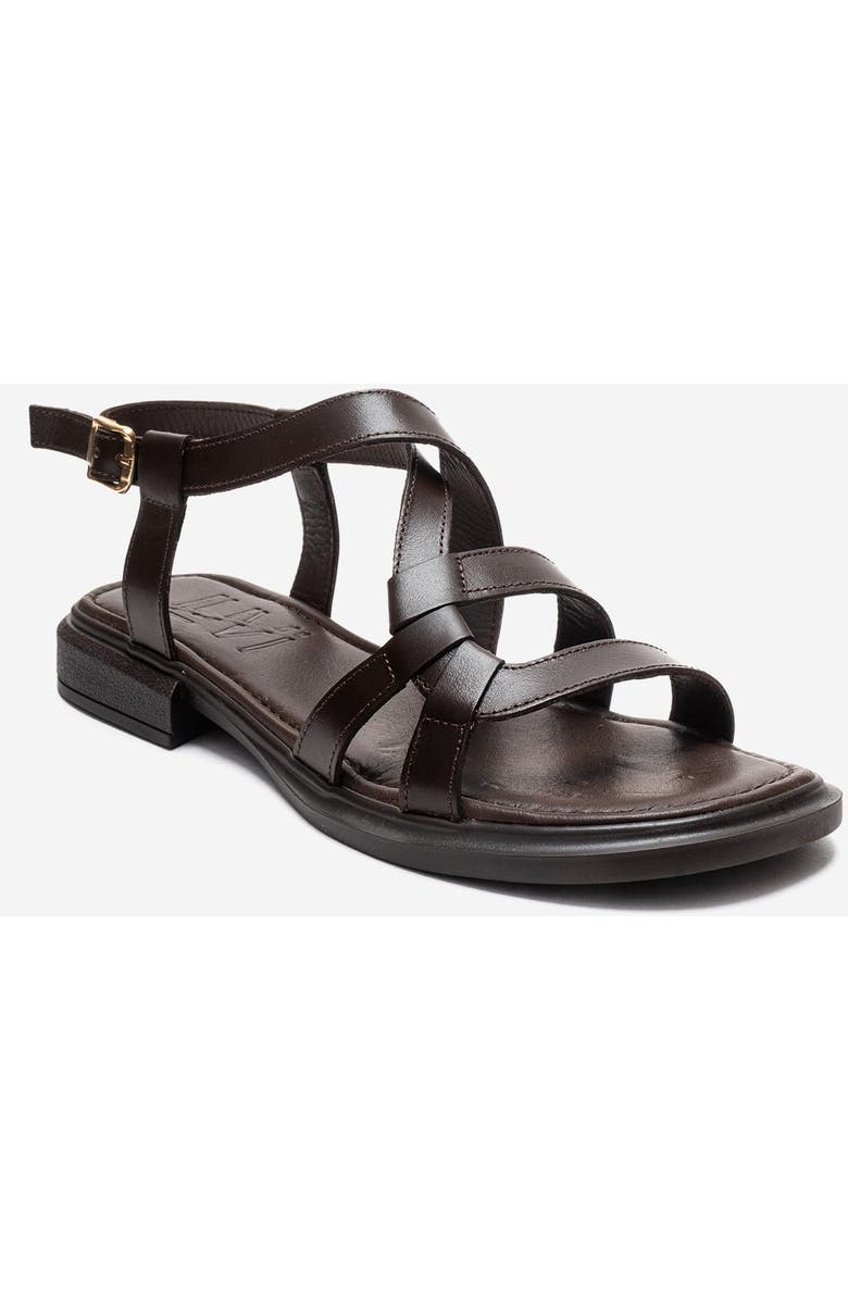 Forever & Always Shoes Laveda Leather Strap Sandal, Alternate, color, Brown