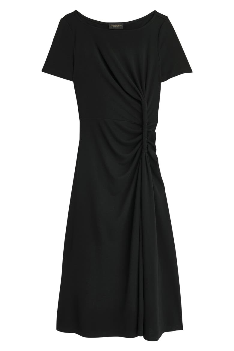 Twist Detail Knit Midi Dress, Alternate, color, BLACK