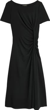DKNY ★【ドレス】Twist Detail Knit Midi Dress 柔らかな肌触り DKNY Side-Ruched Long-Sleeve Knit Dress - Macy's