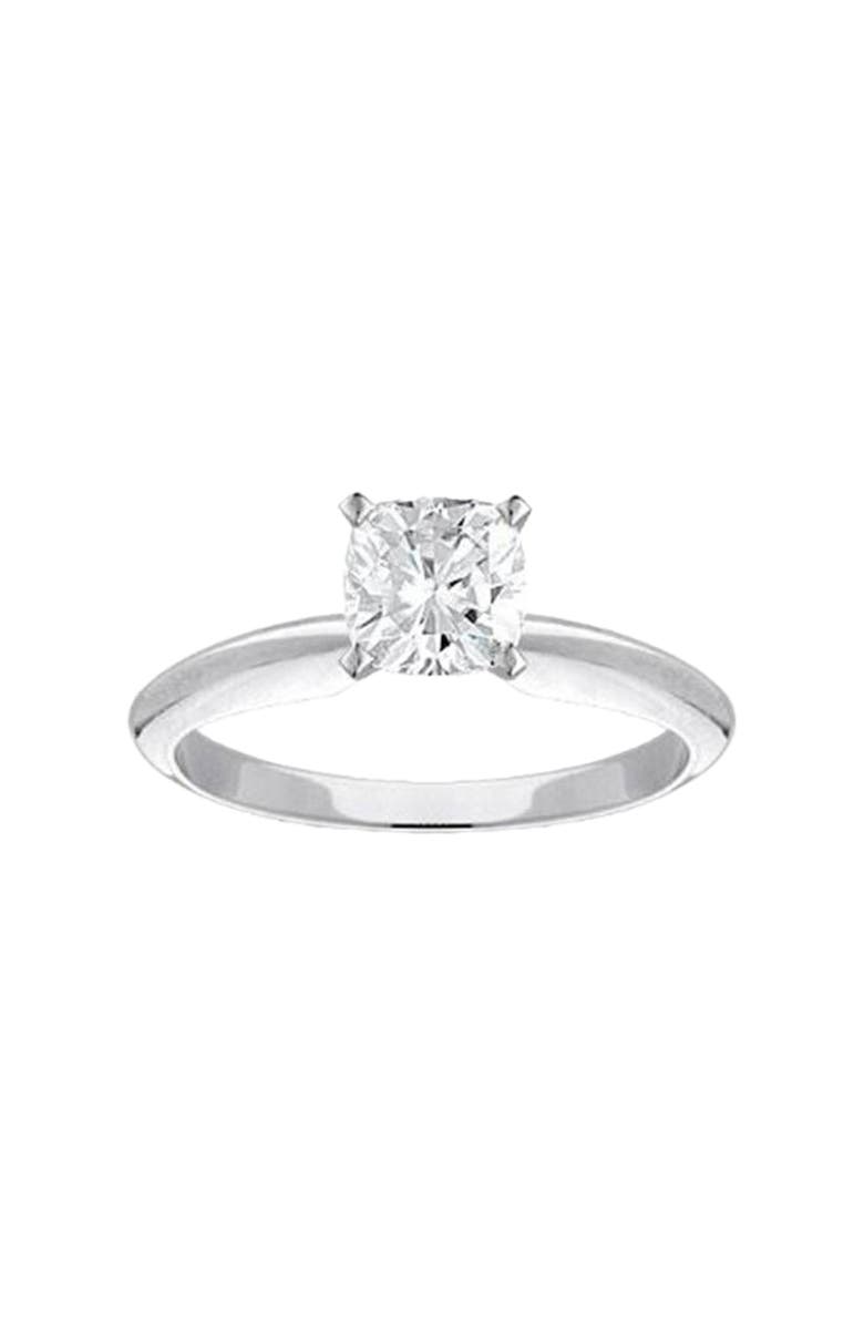 Bliss Diamond 1 Carat Cushion Diamond Solitaire Engagement Ring 14K Gold Lab Grown, Main, color, 