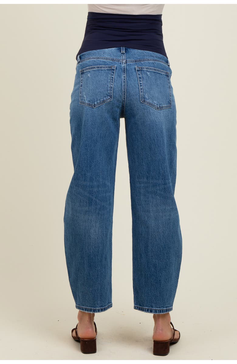 PinkBlush Vintage Wash Ankle Straight Leg Maternity Jeans, Alternate, color, Blue