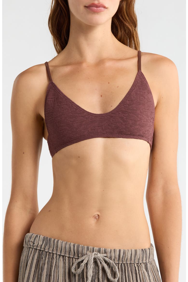 Cannon Crop Bikini Top, Main, color, RUM RAISIN