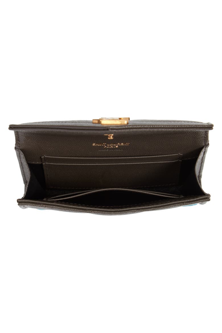 Small Monogram Leather Envelope Wallet, Alternate, color, PEBBLE