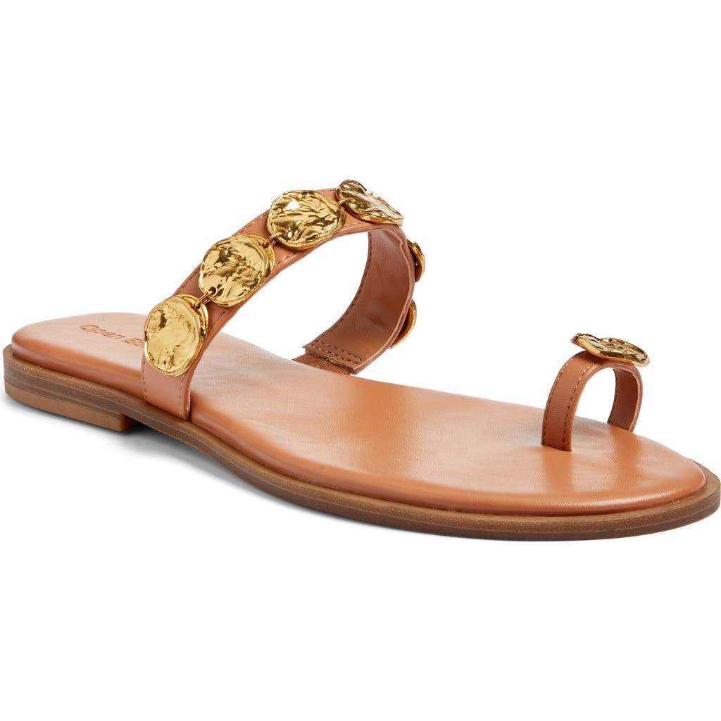 Open Edit Margot Slide Sandal In Tan Cashew