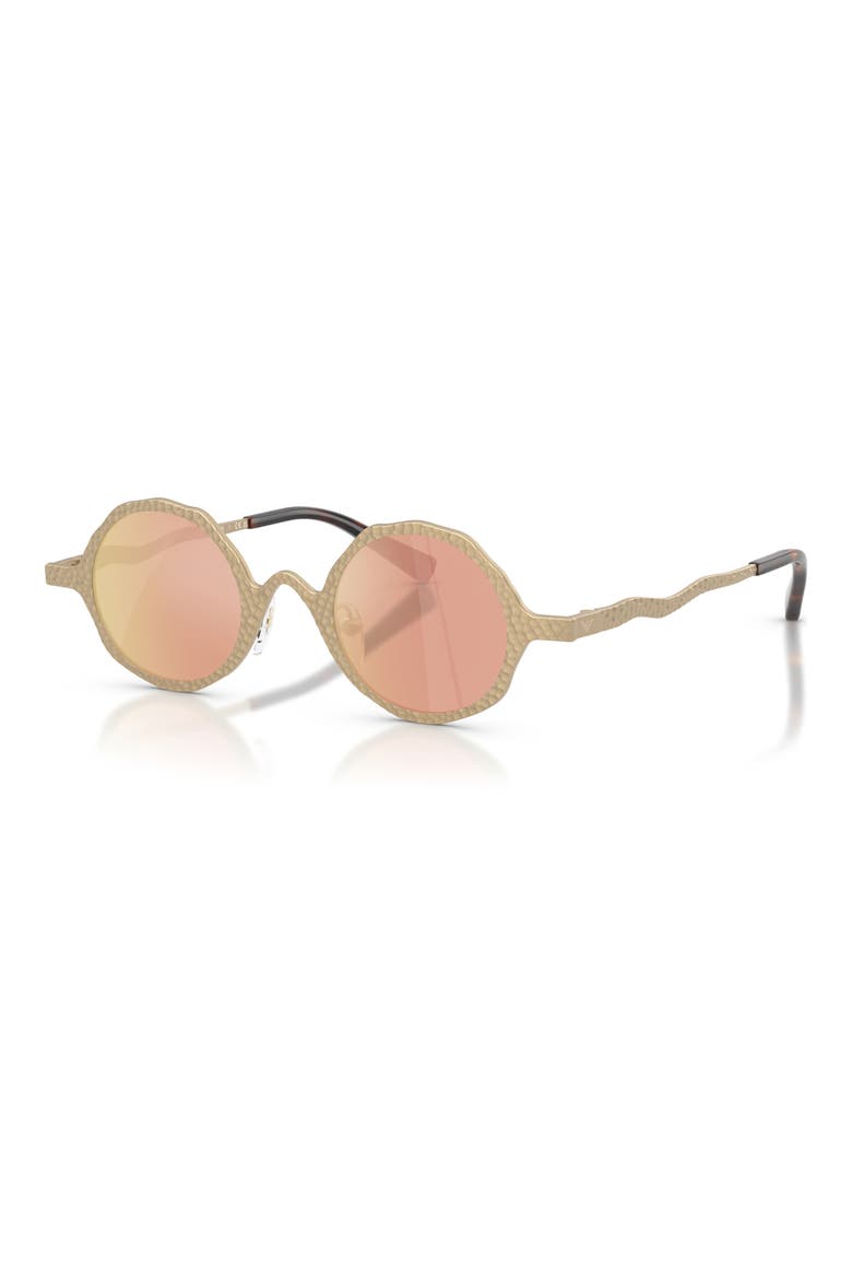 41mm Round Sunglasses, Alternate, color, PALE GOLD / BROWN ROSE GOLD