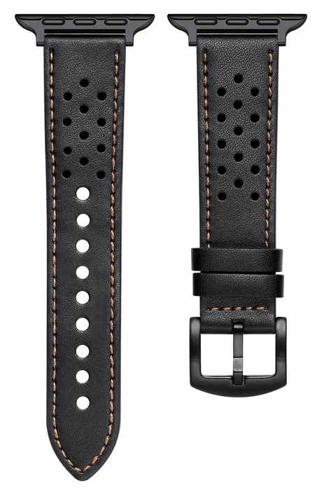 The Posh Tech Derek Perforated Leather Apple Watch® Watchband