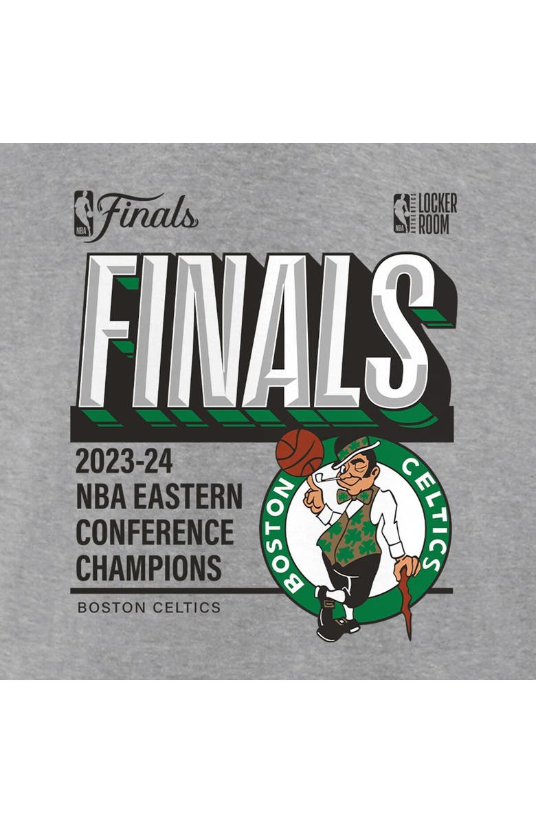 FANATICS Men's Fanatics Steel Boston Celtics 2024 Eastern Conference Champions Locker Room Post Up Move T-Shirt, Alternate, color, Steel
