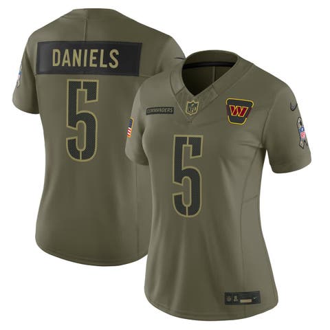 Women's Nike Jayden Daniels Olive Washington Commanders 2025 Salute to Service Limited Jersey