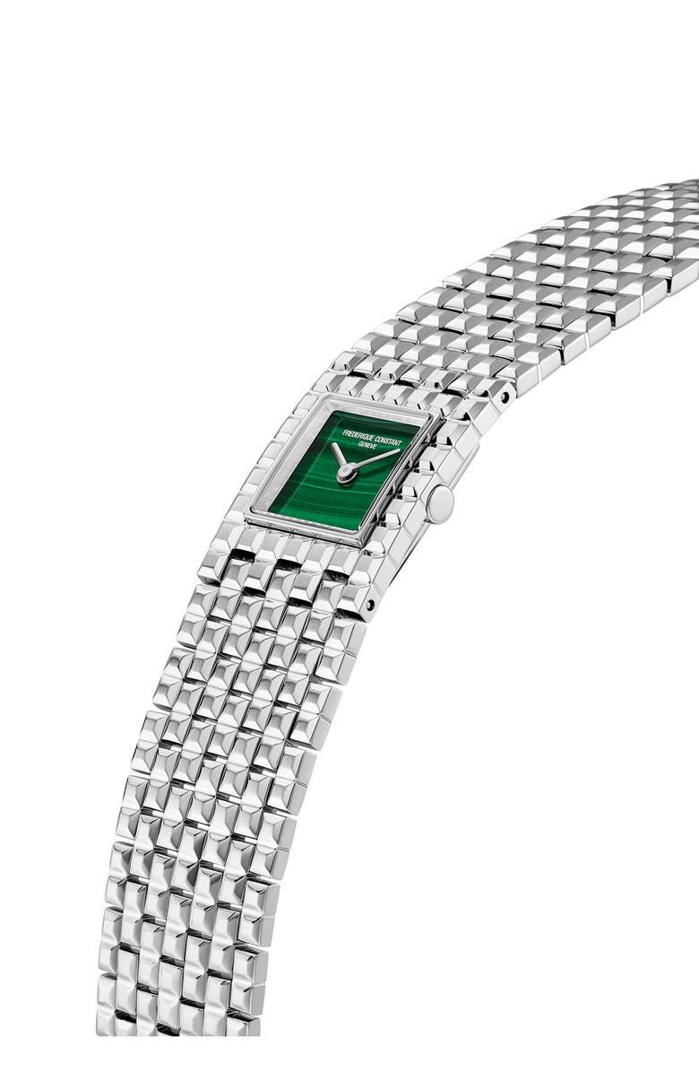 FREDERIQUE CONSTANT Classics Manchette Malachite Bracelet Watch, 20mm x 25.7mm, Alternate, color, Silver-Tone