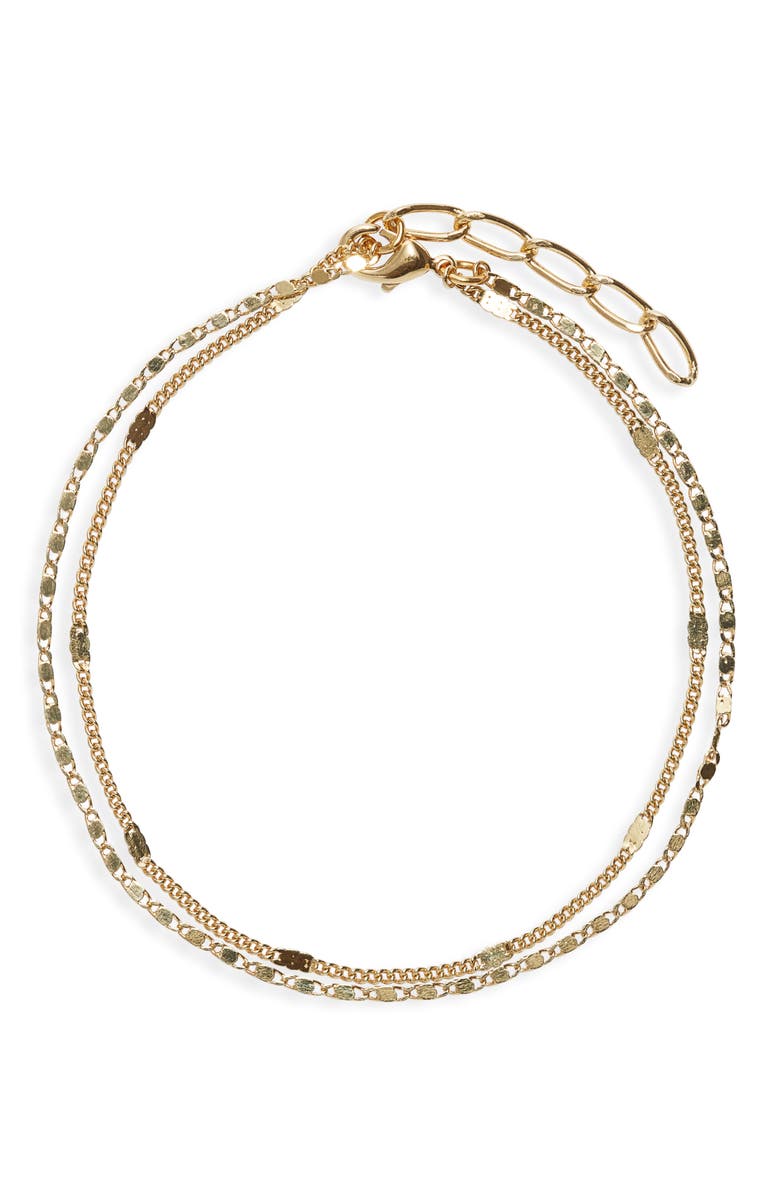 Nordstrom Demi Fine Layered Chain Bracelet, Main, color, 