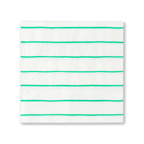 Daydream Society Frenchie Striped Large Napkins In Clover