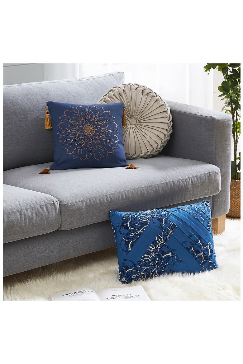 Midnight Floral Quilt Set, Alternate, color, BLUE