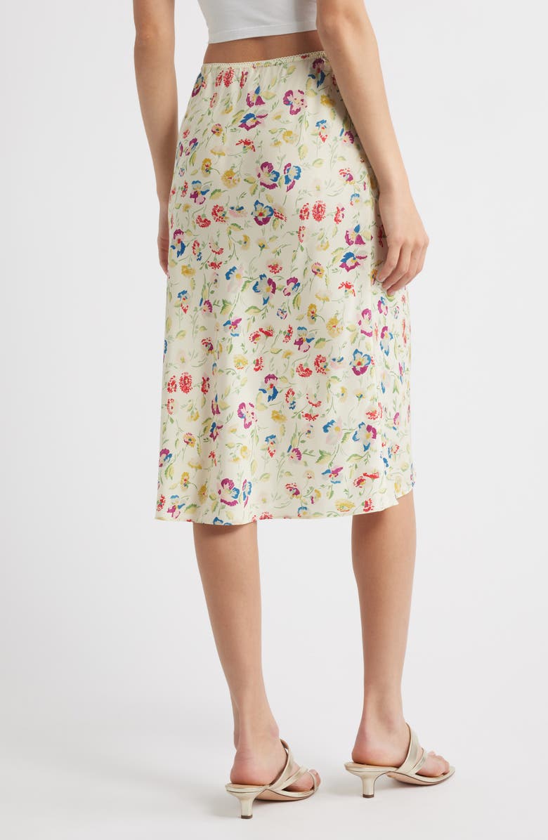 DÔEN Elowette Floral Silk Blend Skirt, Alternate, color, Windswept Blooms