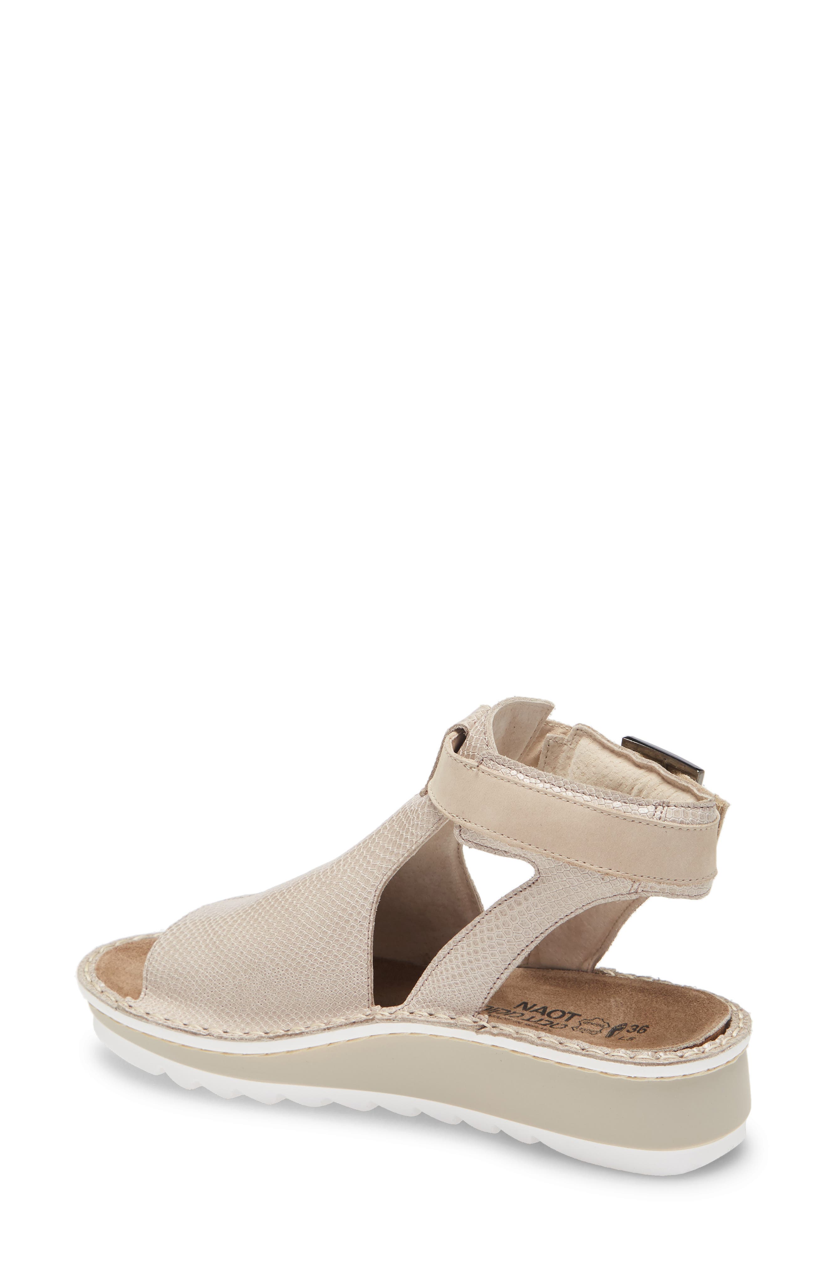 Verbena Sandal, Alternate, color, BEIGE LIZARD PRINT LEATHER