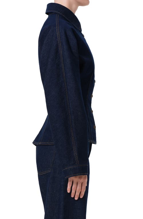 Agolde Devon Denim Button-up Shirt In Blue