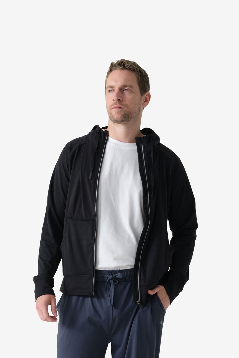 Men's Everyday Full Zip Hoodie, Alternate, color, Black