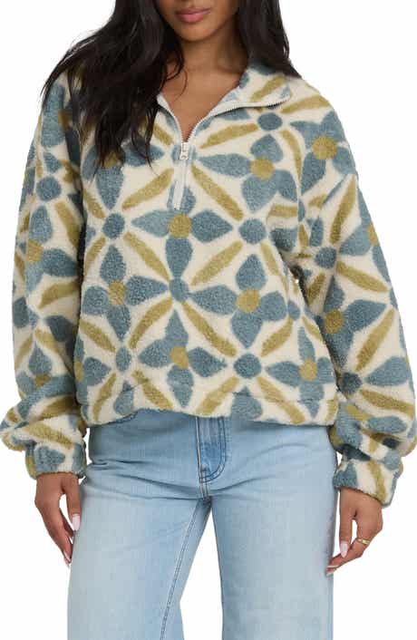 Billabong All the Time High Pile Fleece Quarter Zip Pullover