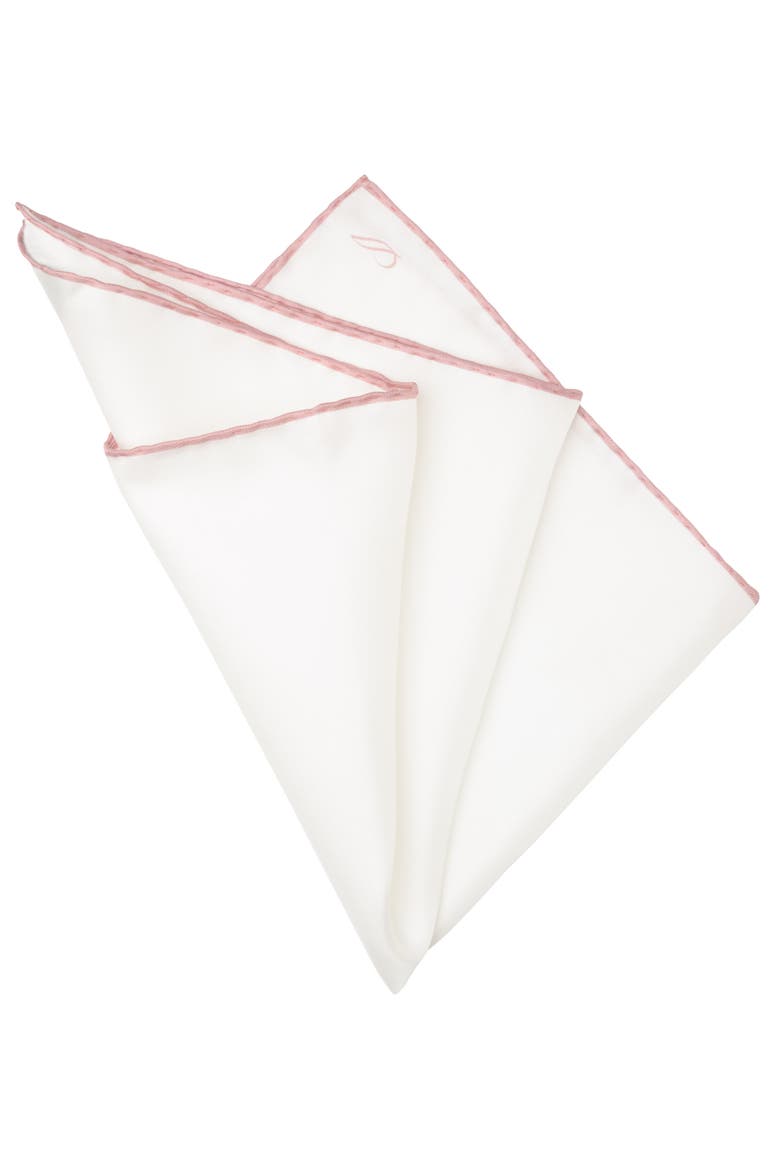 Mont Blanc - Silk Pocket Square for Men, Main, color, Pink