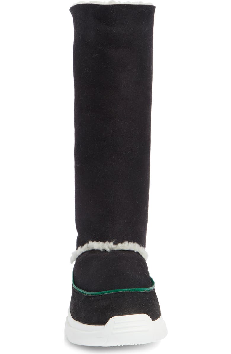 Longchamp Fleece Lined Tall Boot, Alternate, color, Black