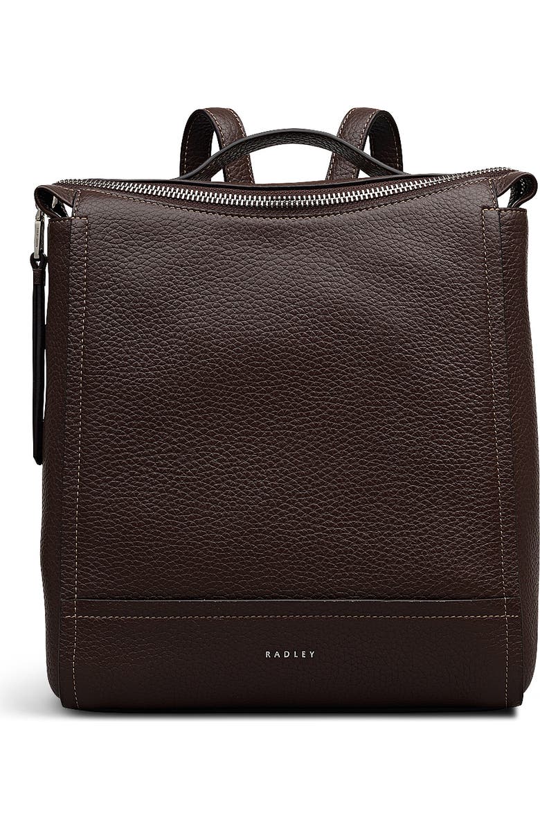 Radley Oak Street Small Ziptop Backpack, Main, color, Dark Oak