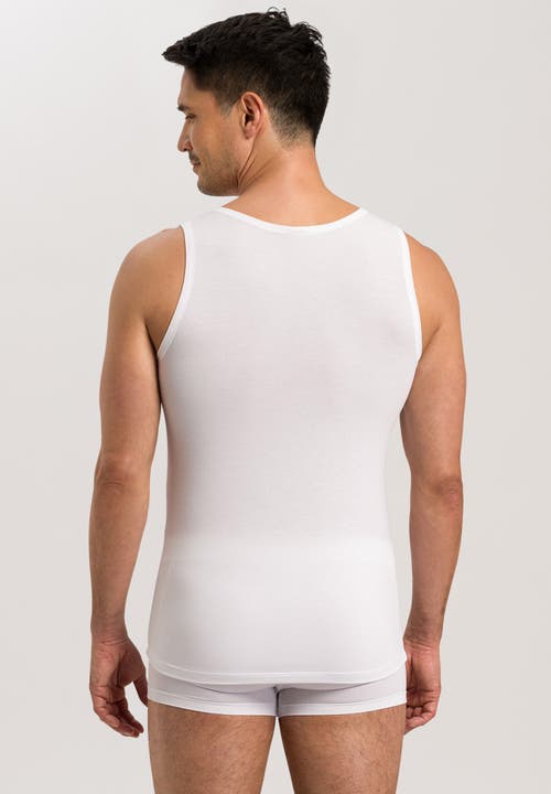 Hanro Natural Function Tencel™ And Cotton Tank Top In White