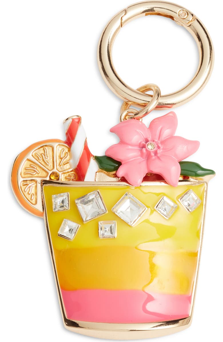 Chelsea28 Mai Tai Bag Charm, Main, color, Orange Multi- Gold