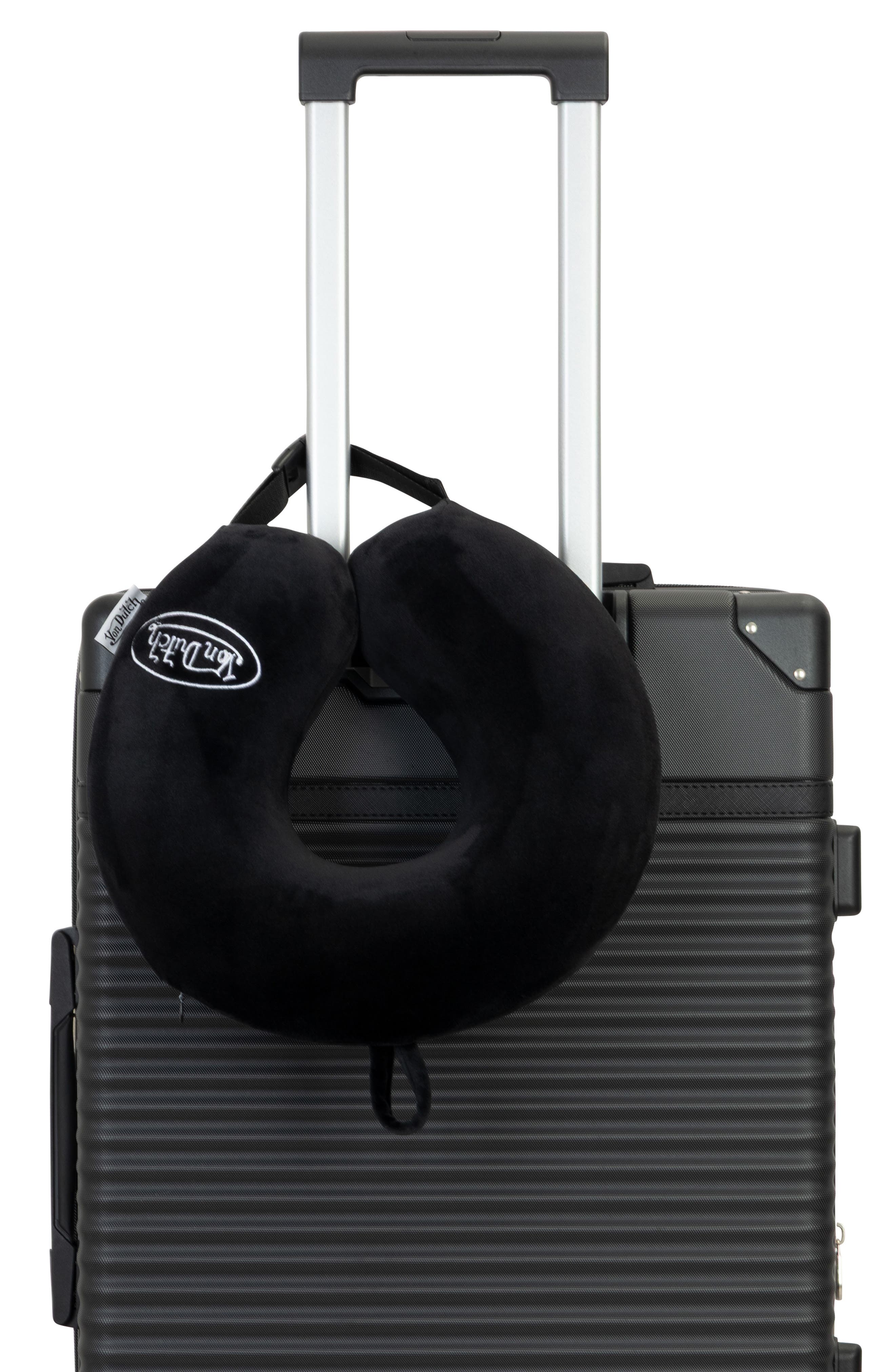 Von Dutch Classic Memory Foam Travel Neck Pillow, Alternate, color, Black